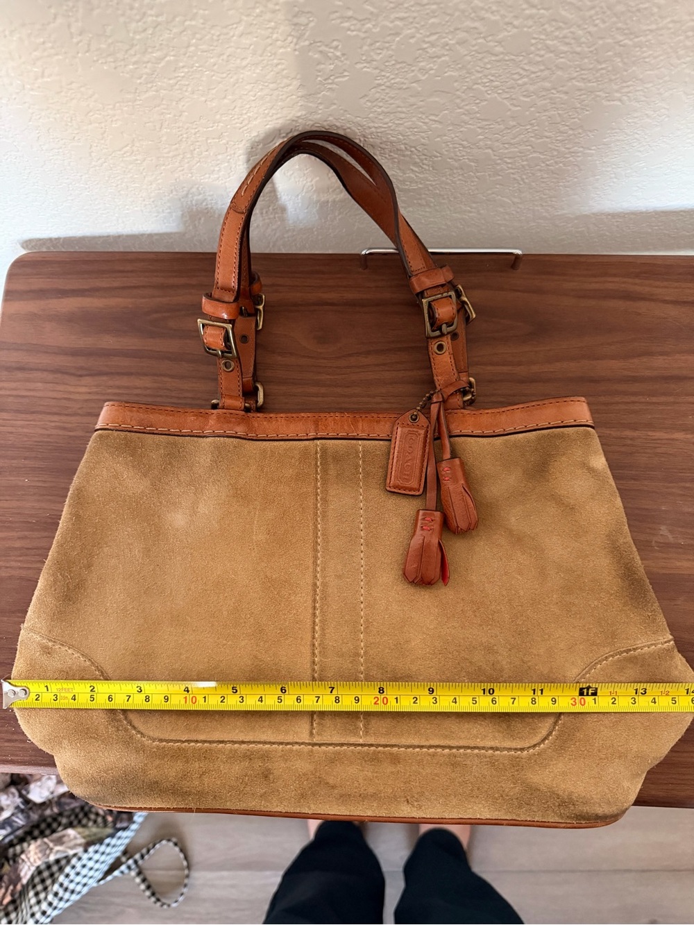 Vintage Coach 7476 Hamptons Suede Tassel Satchel - Picture 9 of 10